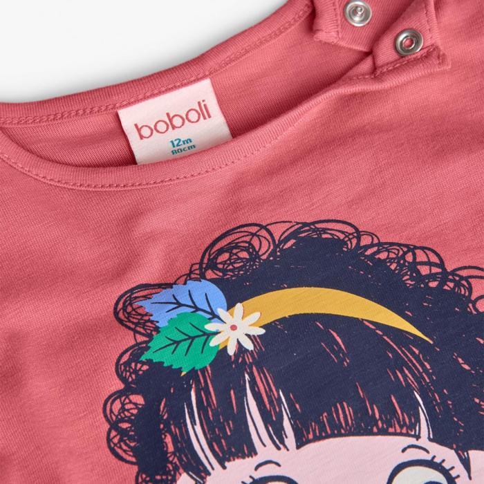 Μπλούζα μακό κορίτσι Boboli-292081-3914-Coral