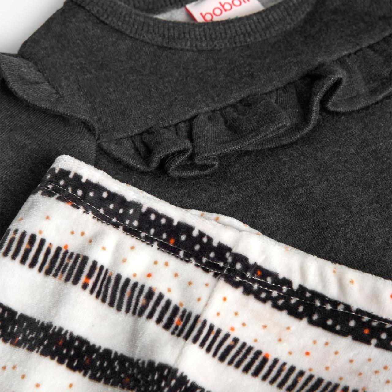 Σετ μπεμπέ φούτερ κορίτσι Boboli-122049-8124-Anthracite φωτογραφία