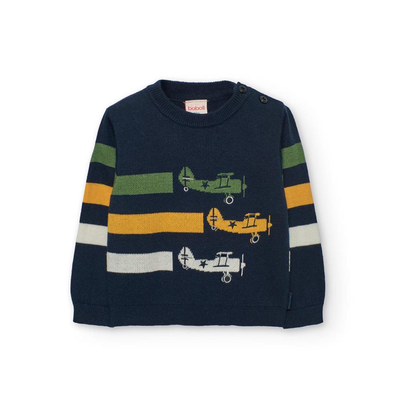 BOBOLI Μπλούζα πλεκτή αγόρι Boboli-712314-2440-Navy