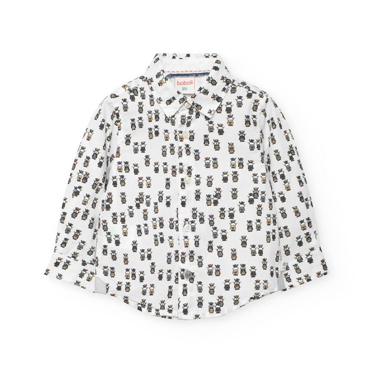 BOBOLI Πουκάμισο ποπλίνα αγόρι Boboli-712055-9677-White
