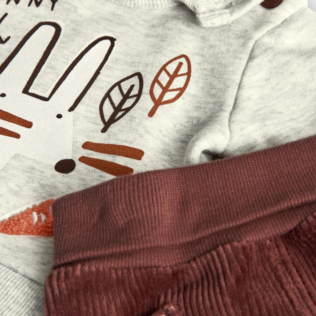 Σετ μπεμπέ φούτερ αγόρι Boboli-102115-7359-Grey φωτογραφία