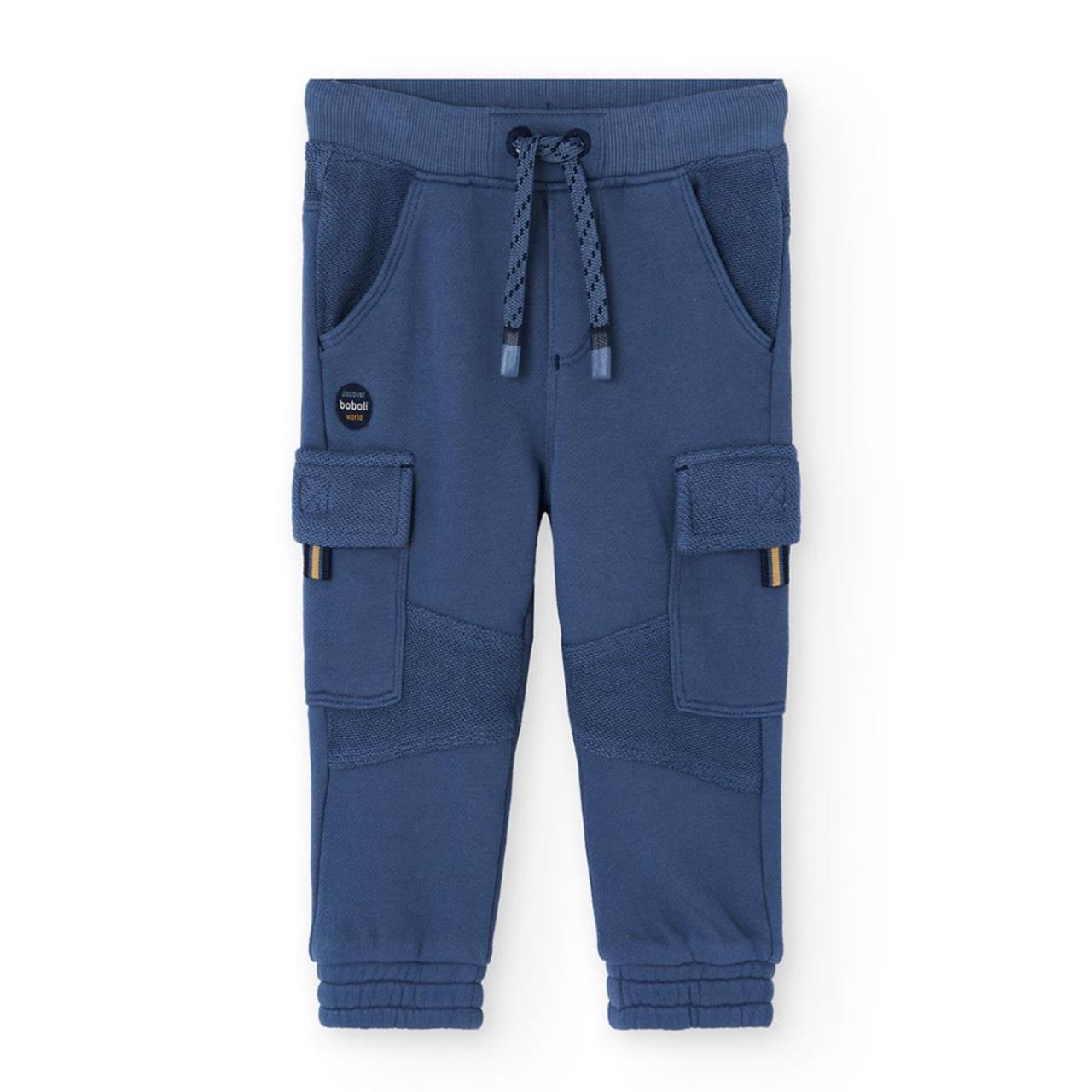 BOBOLI Παντελόνι φούτερ cargo αγόρι Boboli-302083-2618-Blue