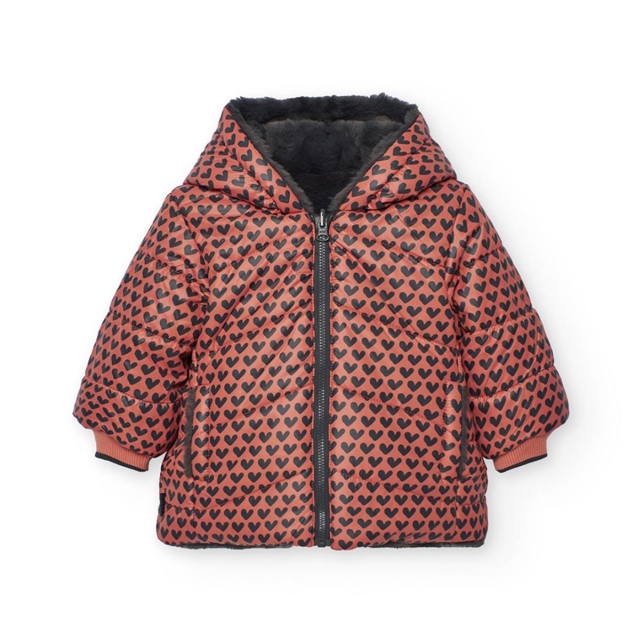 Μπουφάν διπλής όψης κορίτσι Boboli-212195-9752-Anthracite φωτογραφία