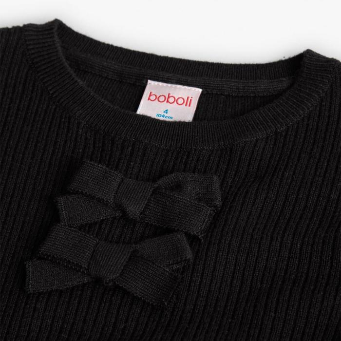 Μπλούζα πλεκτή κορίτσι Boboli-402185-890-Black