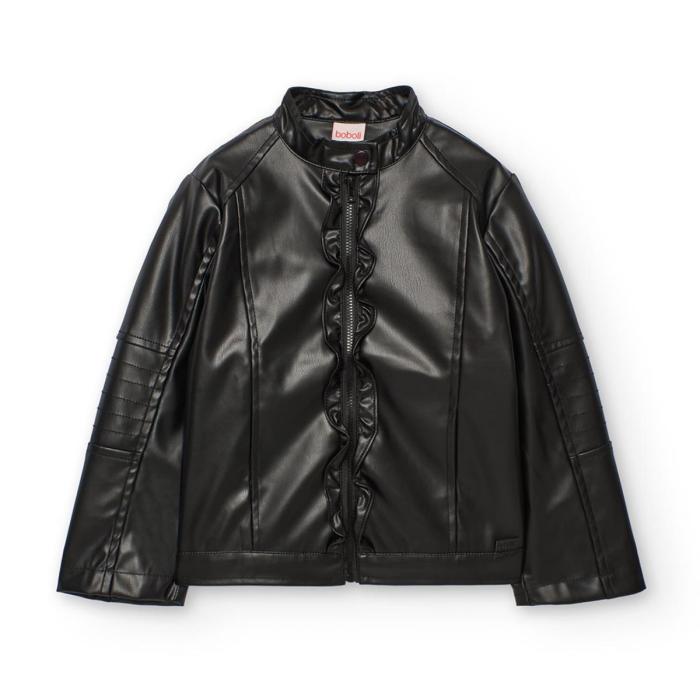 Μπουφάν συνθετικό δέρμα κορίτσι Boboli-722236-890-Black