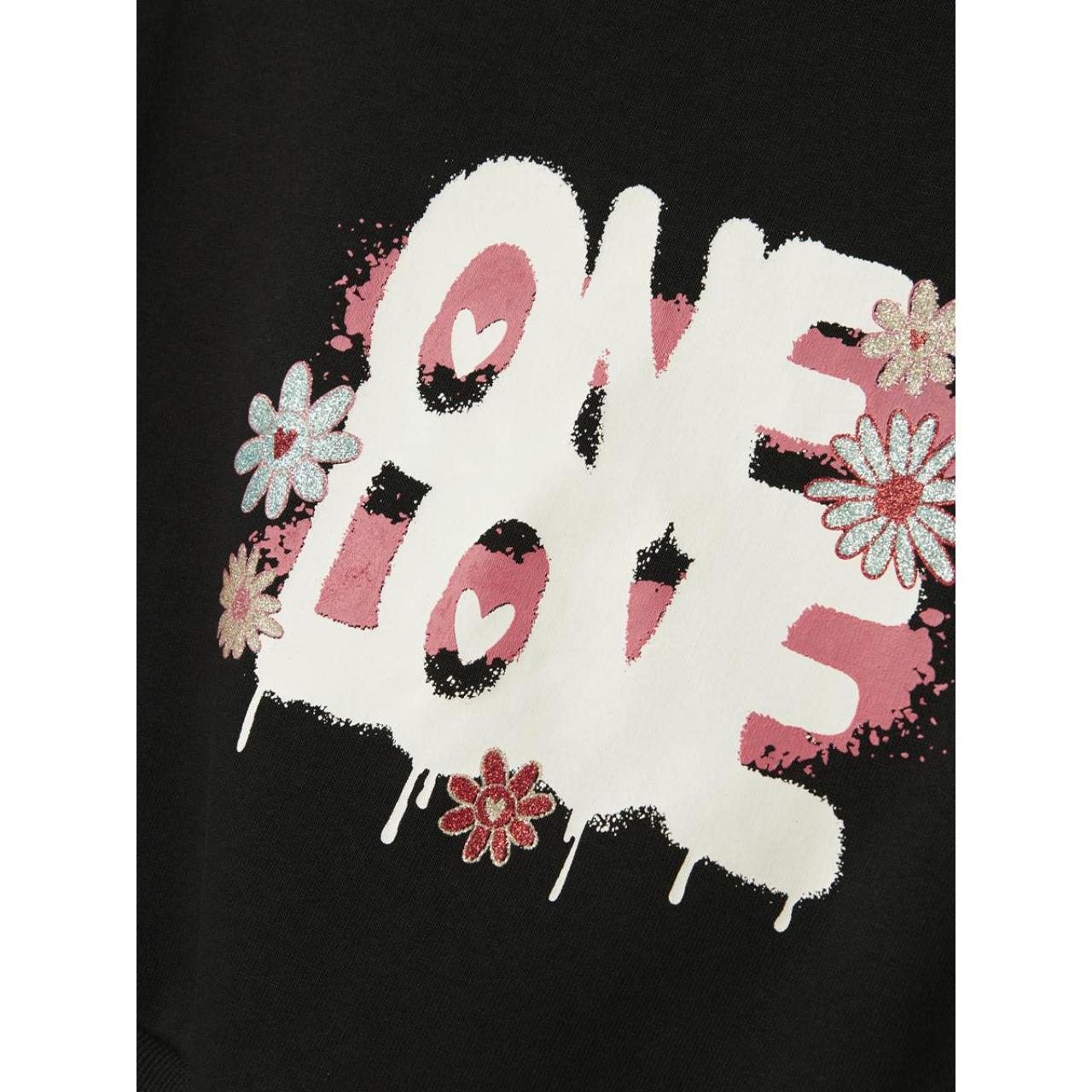 Μπλούζα φούτερ crop κορίτσι name it-13245156-Black