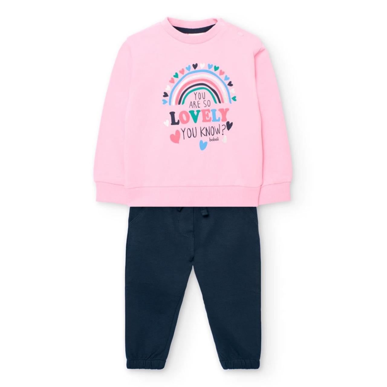 BOBOLI Σετ φόρμα φούτερ κορίτσι Boboli-202138-3943-Pink