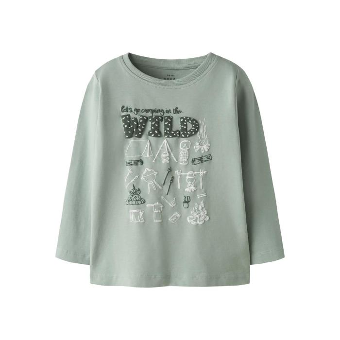 Μπλούζα μακό αγόρι name it-13224978-Jadeite-organic cotton