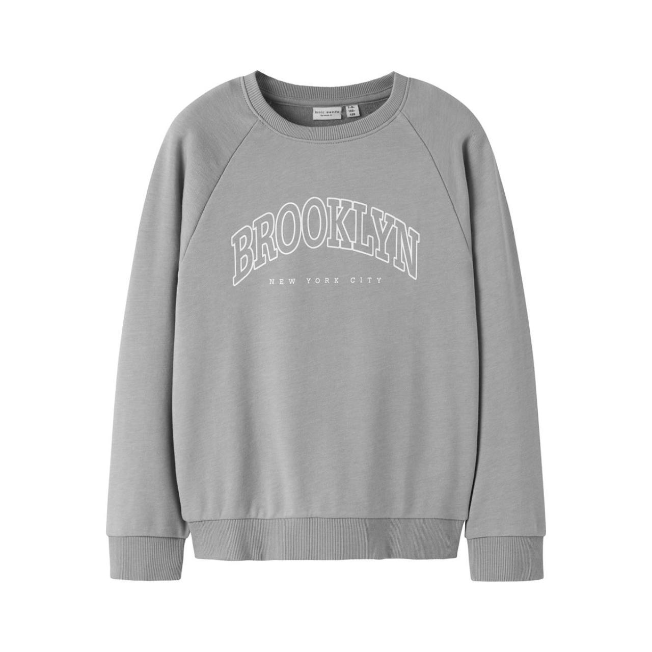 Μπλούζα φούτερ αγόρι name it-13246347-Ultimate Grey