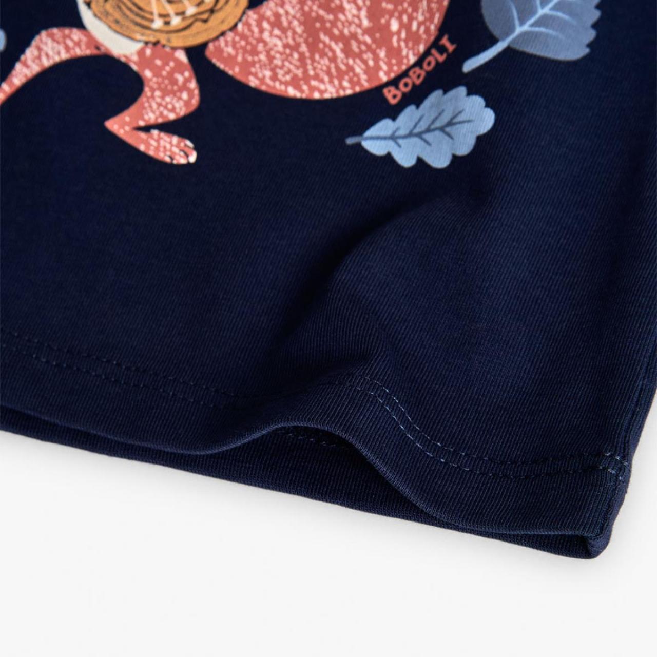 Μπλούζα μακό αγόρι Boboli-392082-2440-Navy φωτογραφία