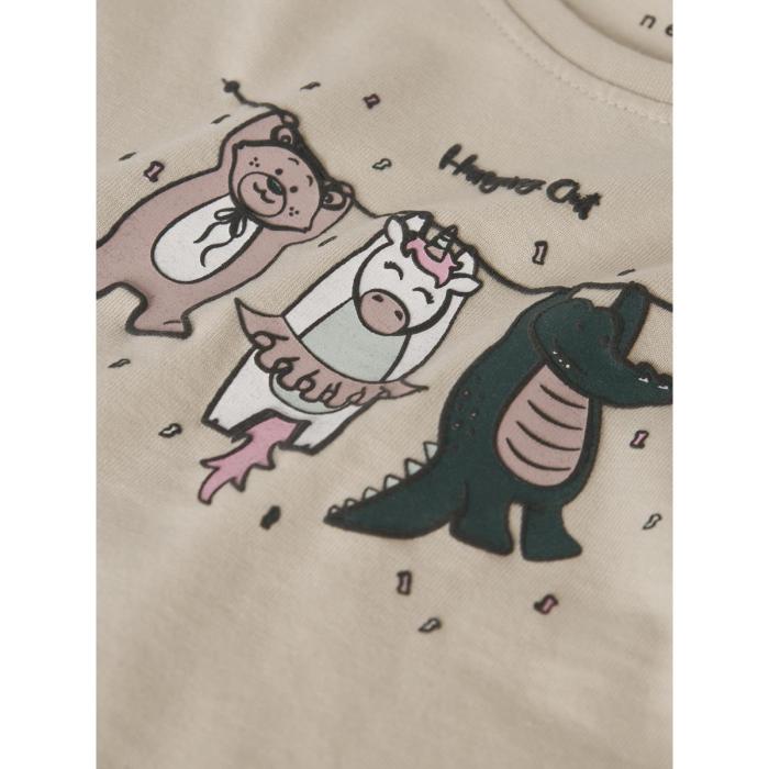 Μπλούζα μακό κορίτσι name it-13234705-Peyote-organic cotton
