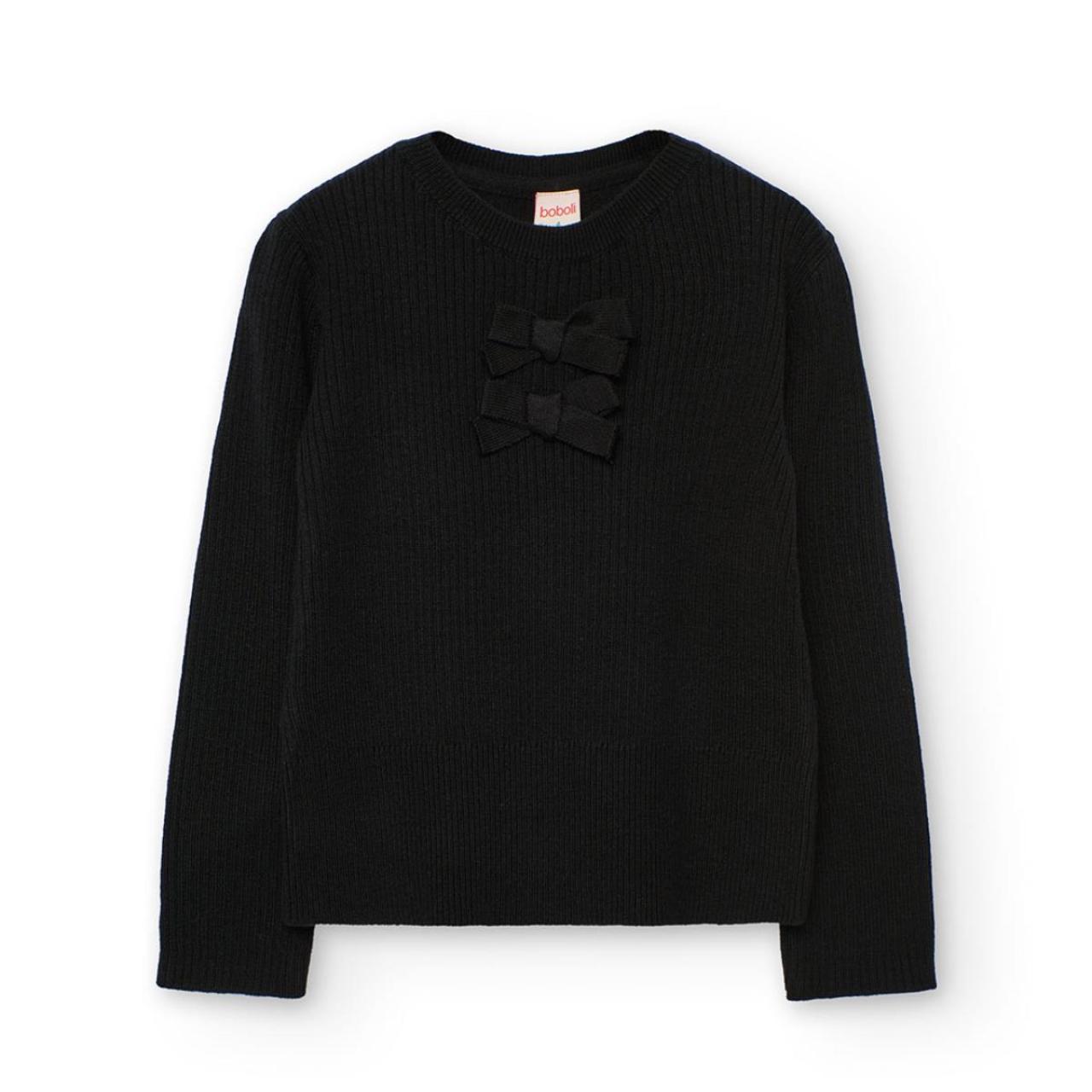 Μπλούζα πλεκτή κορίτσι Boboli-402185-890-Black