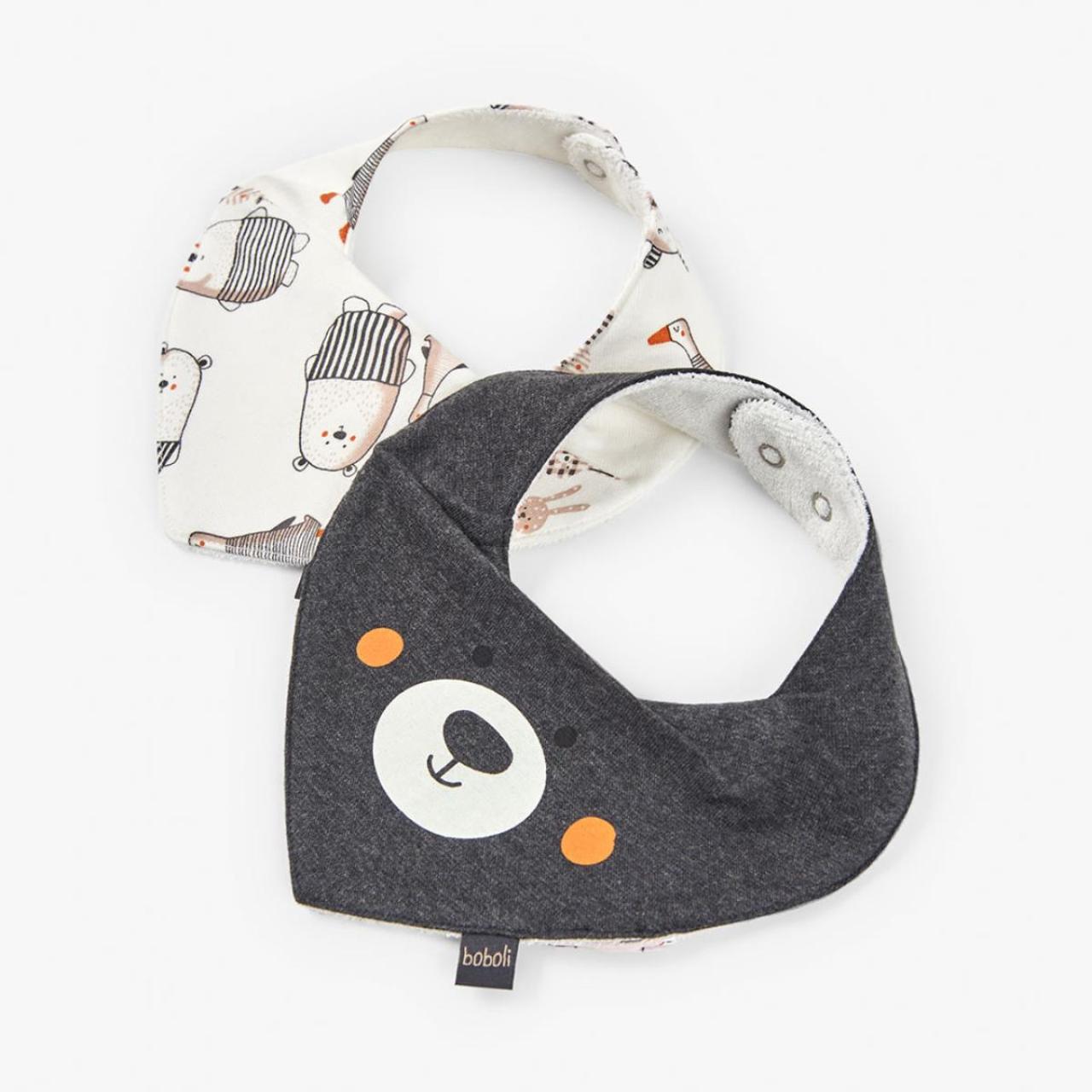 BOBOLI Σαλιάρες μπεμπέ 2 τεμ. unisex Boboli-122117-9689-Anthracite