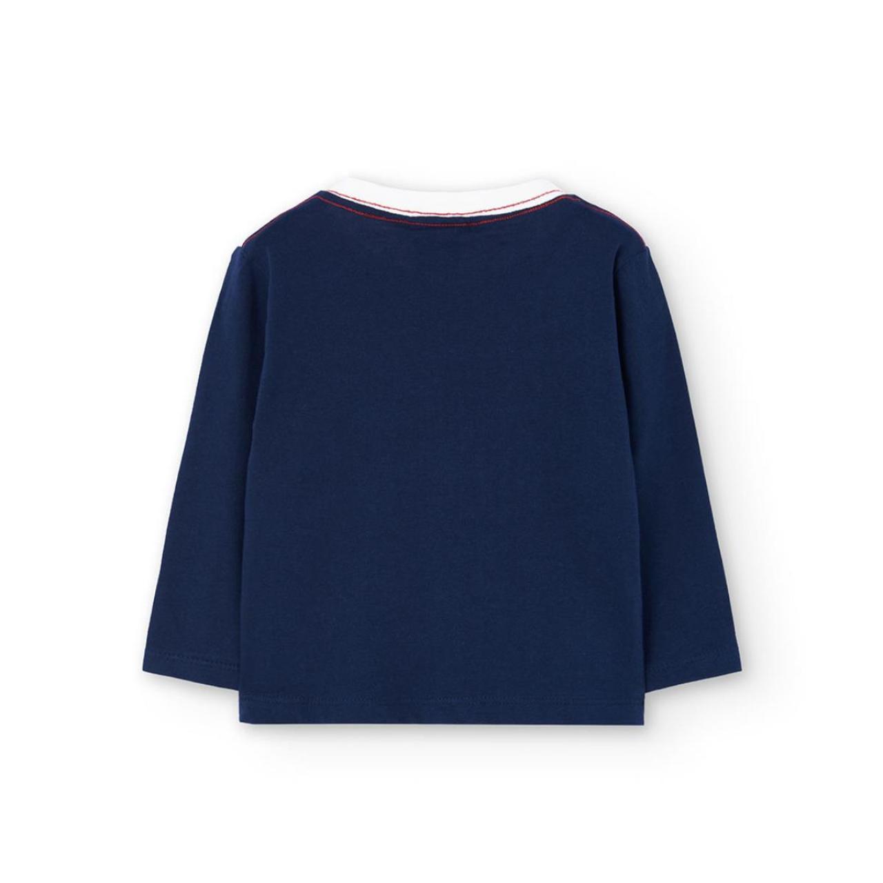 Μπλούζα μακό αγόρι Boboli-322096-2440-Navy φωτογραφία