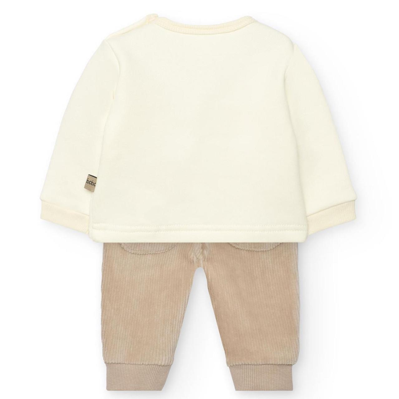 Σετ μπεμπέ φούτερ αγόρι Boboli-122151-1111-Ecru φωτογραφία