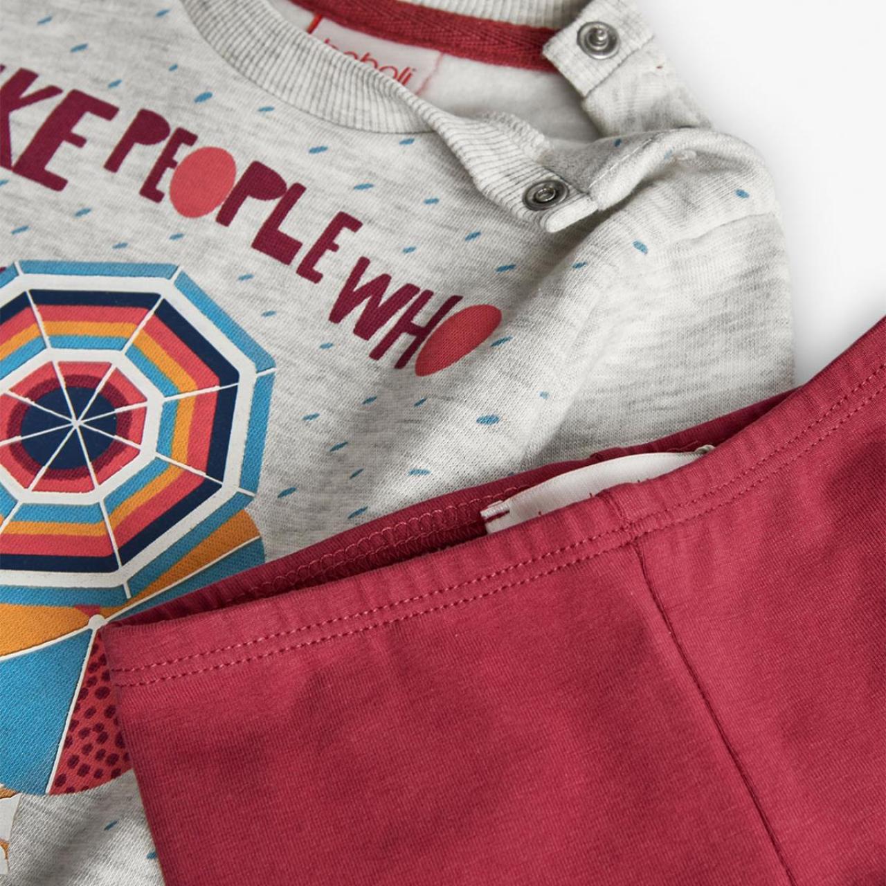 Σετ φόρμα φούτερ κορίτσι Boboli-242110-7359-Grey φωτογραφία