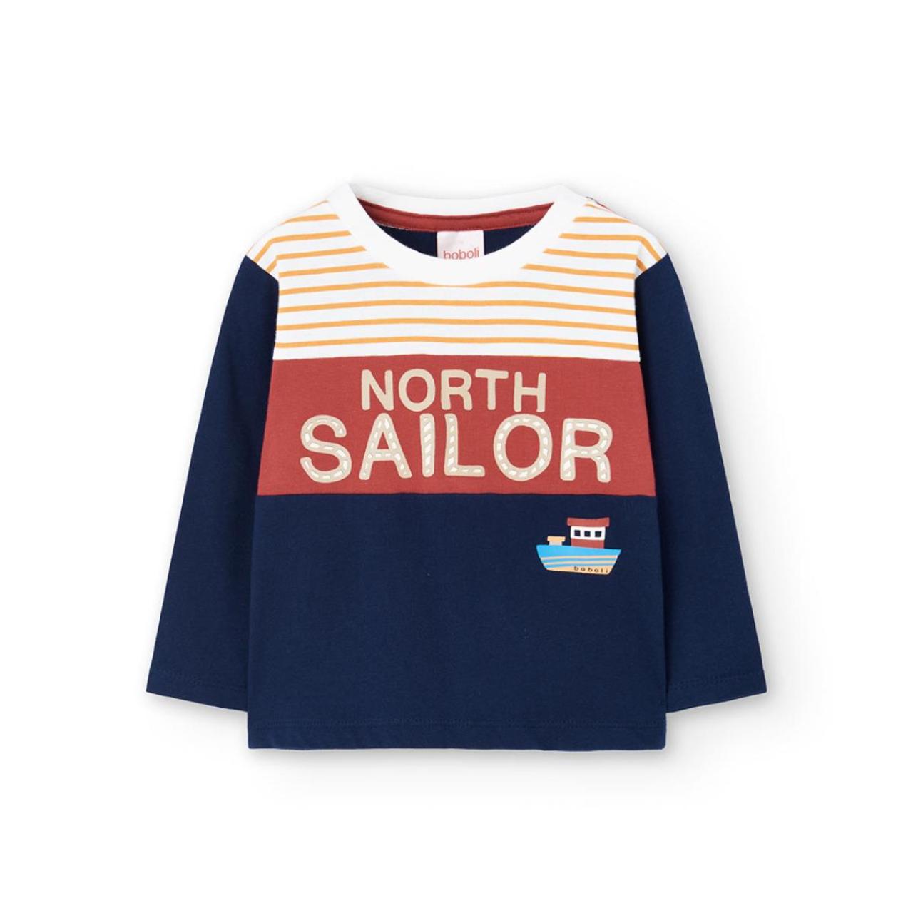 Μπλούζα μακό αγόρι Boboli-322096-2440-Navy φωτογραφία