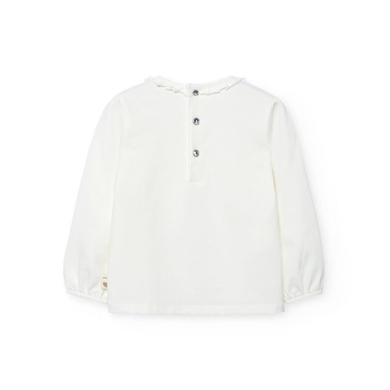 Μπλούζα μακό κορίτσι Boboli-702021-1111-White φωτογραφία