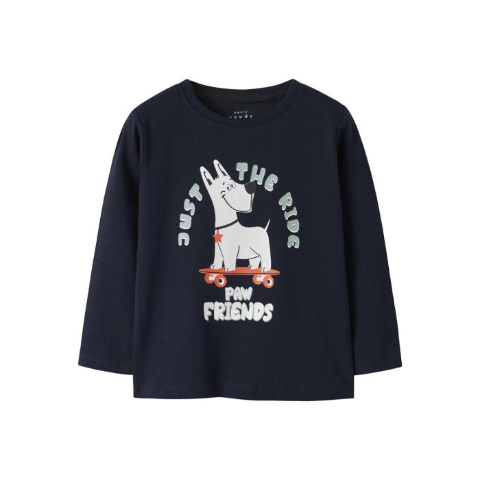 Μπλούζα μακό αγόρι name it-13224978-Navy Blazer-organic cotton