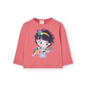 Μπλούζα μακό κορίτσι Boboli-292081-3914-Coral