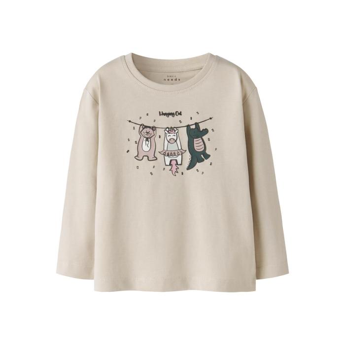 Μπλούζα μακό κορίτσι name it-13234705-Peyote-organic cotton