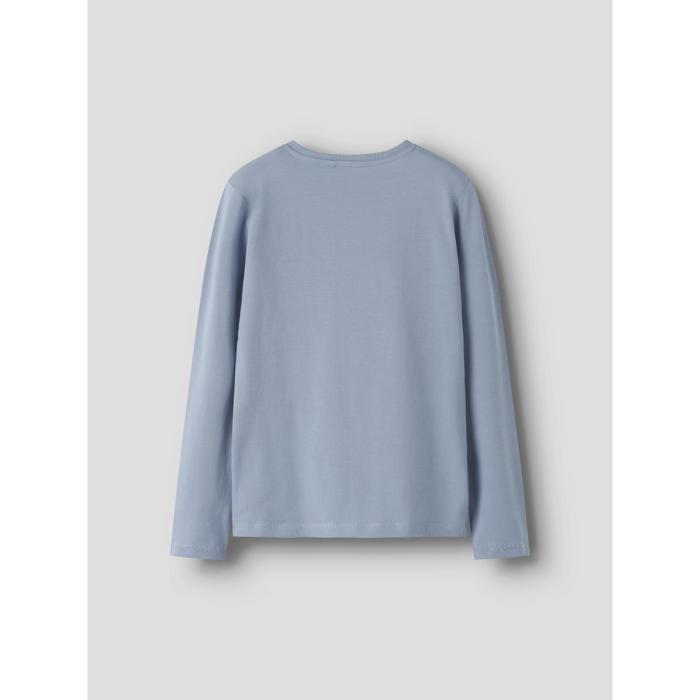 Μπλούζα μακό αγόρι name it-13224969-Dusty Blue-organic cotton