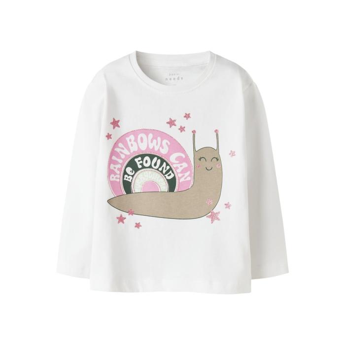 Μπλούζα μακό κορίτσι name it-13234705-Bright White2-organic cotton