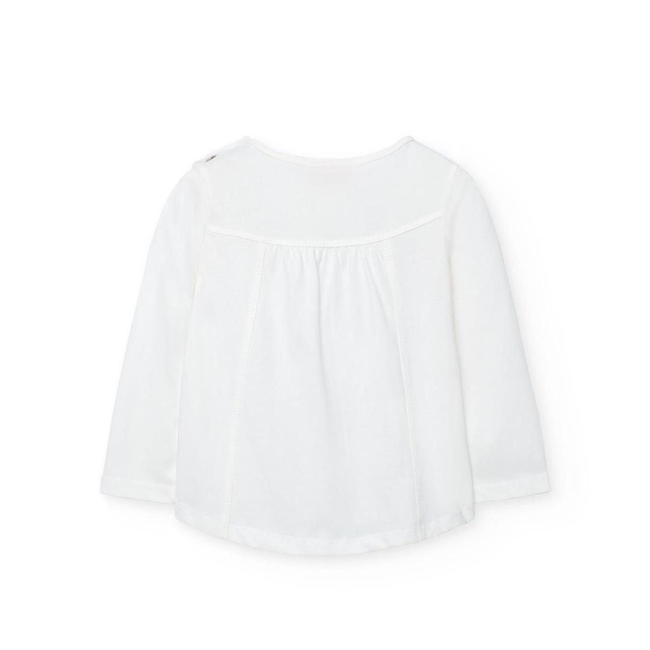 Μπλούζα μακό κορίτσι Boboli-232085-1111-White φωτογραφία