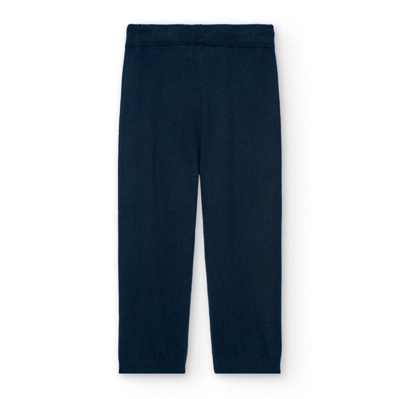 Παντελόνα πλεκτή κορίτσι Boboli-412063-2440-Navy φωτογραφία