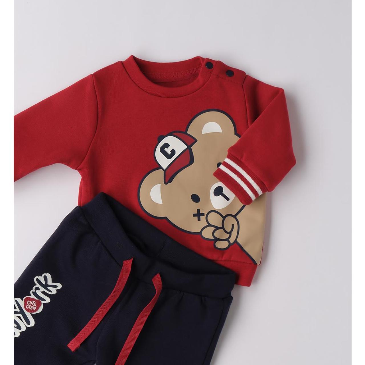 Σετ φόρμα φούτερ μπεμπέ αγόρι I DO-4.F009-2259-Red φωτογραφία