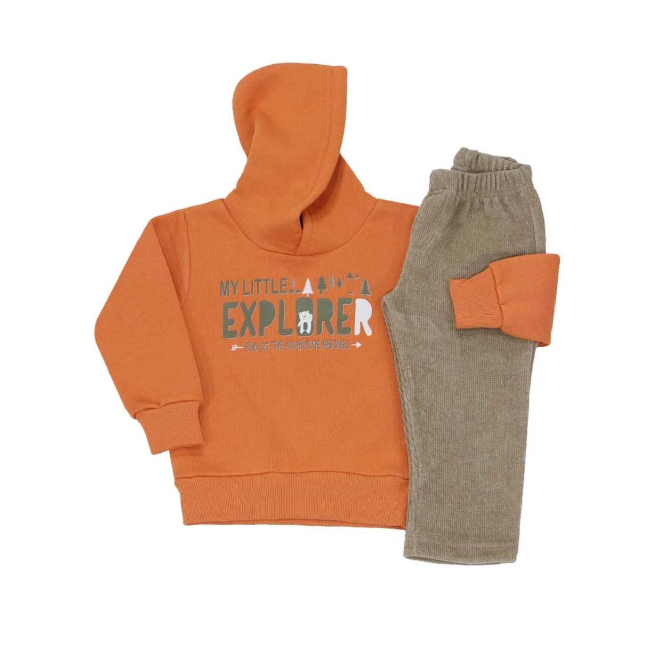 Σετ φόρμα φούτερ αγόρι Prod-6535248-Orange