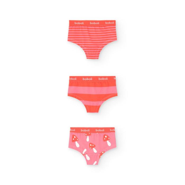 Εσώρουχα βρακάκια 3 pack κορίτσι Boboli-922069-9669-Pink