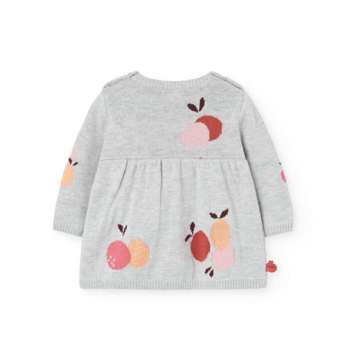 Φόρεμα μπεμπέ πλεκτό κορίτσι Boboli-102036-7359-Grey