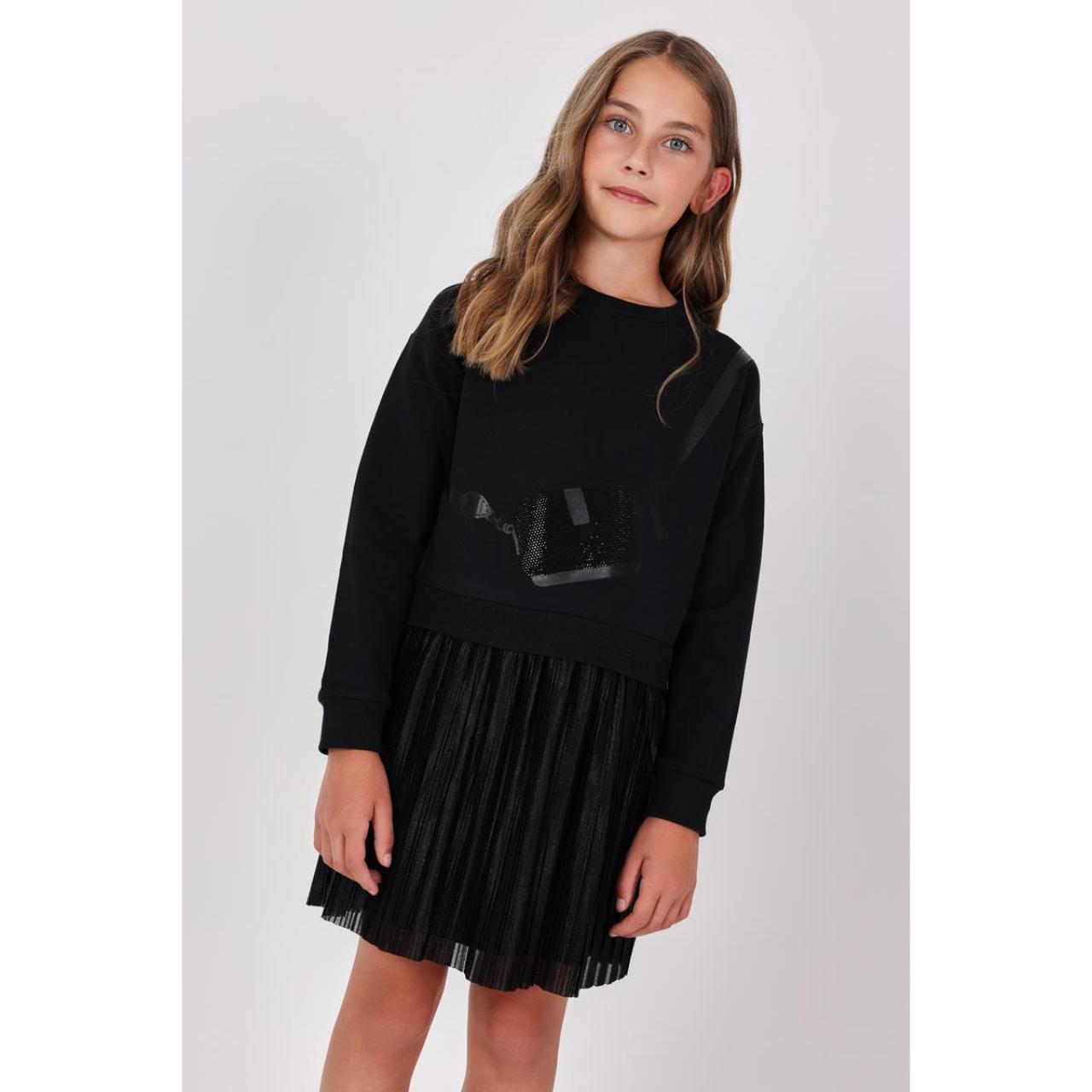Φόρεμα φούτερ κορίτσι Boboli-402130-890-Black φωτογραφία