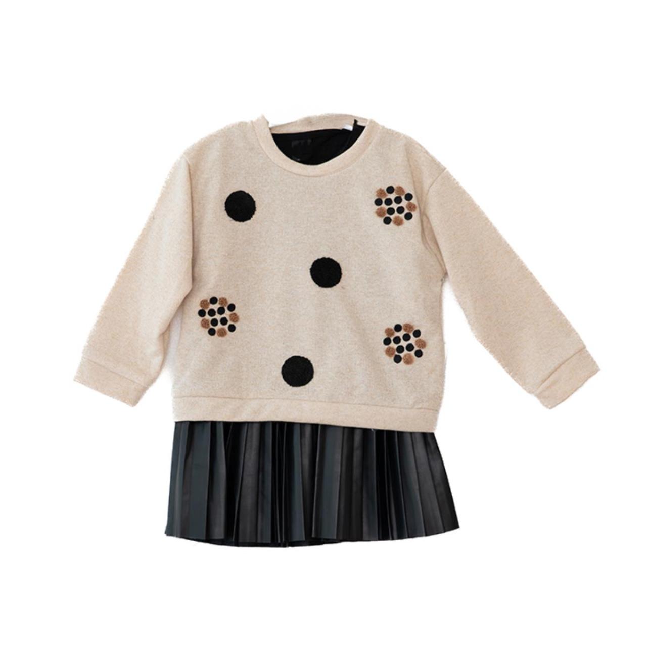 Φόρεμα 2 τεμ.κορίτσι Restart-25/10415-Beige