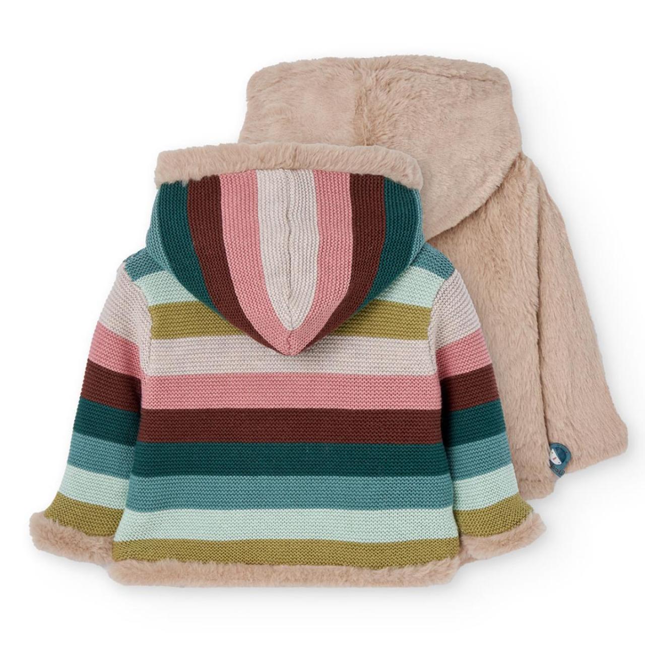 Ζακέτα μπεμπέ διπλής όψης unisex Boboli-142030-7441-Multicolor φωτογραφία