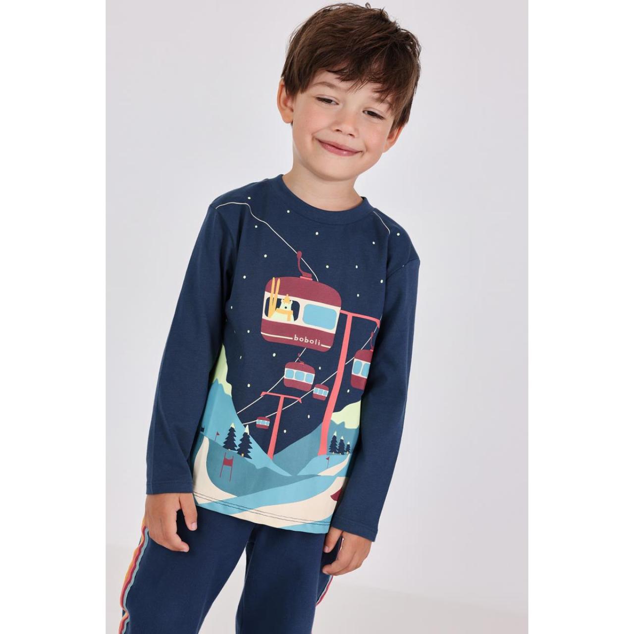 Μπλούζα μακό αγόρι Boboli-342065-2514-Blue φωτογραφία