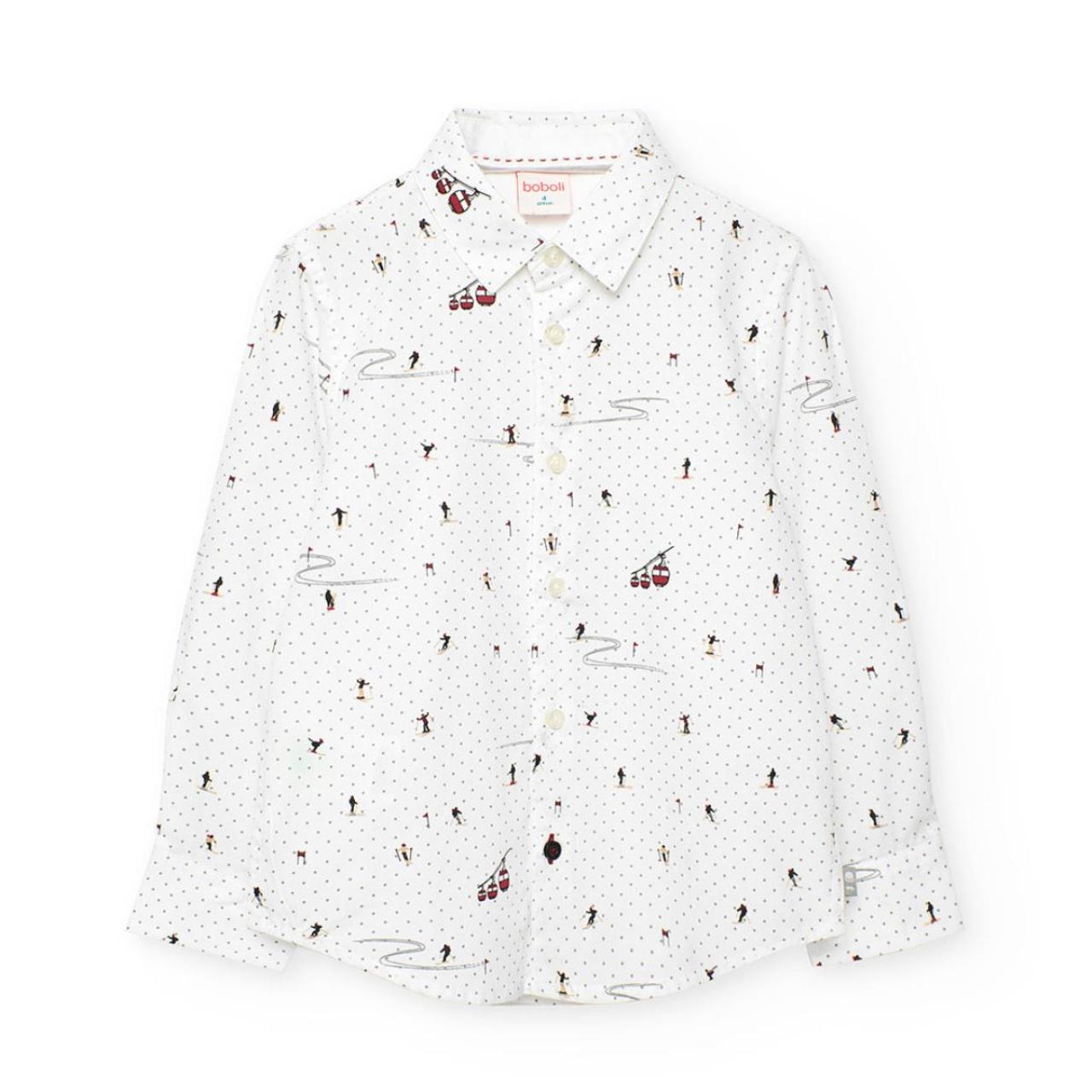 BOBOLI Πουκάμισο υφασμάτινο αγόρι Boboli-732305-9705-White