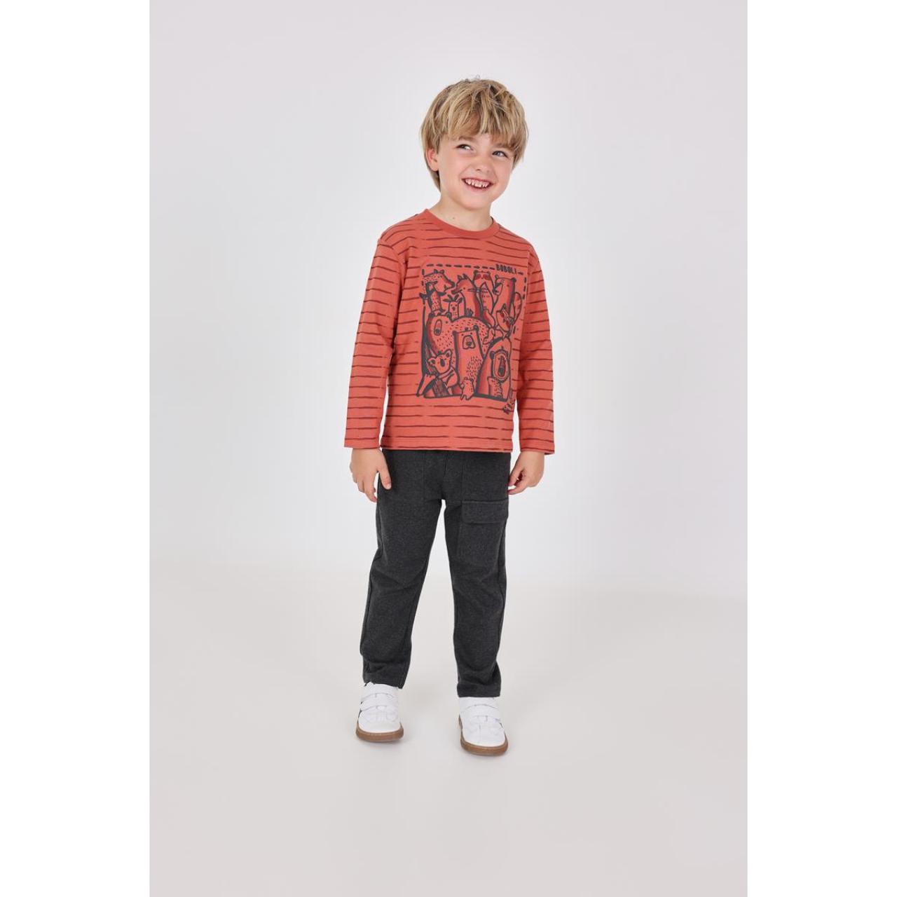 Μπλούζα μακό αγόρι Boboli-312130-5169-Orange φωτογραφία