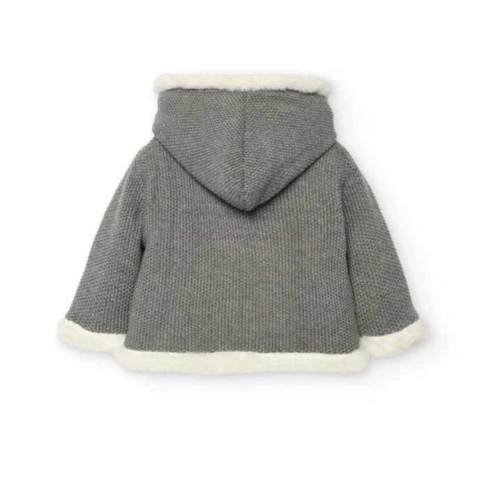 Ζακέτα μπεμπέ διπλής όψης unisex Boboli-752116-8125-Grey