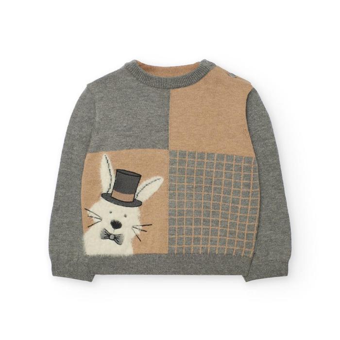 Μπλούζα πλεκτή αγόρι Boboli-712077-8125-Grey