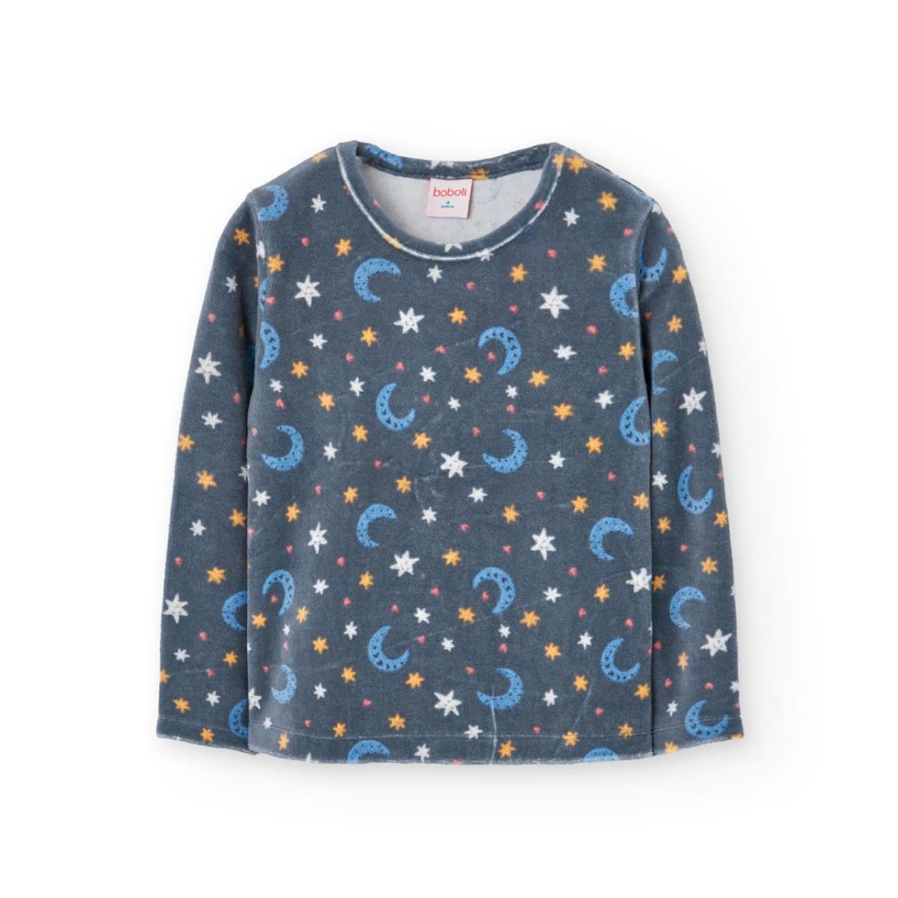 Πιτζάμα βελουτέ κορίτσι Boboli-922081-9672-Blue φωτογραφία