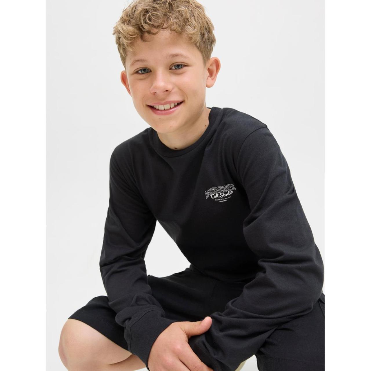 Μπλούζα μακό αγόρι JACK & JONES-12279650-Black