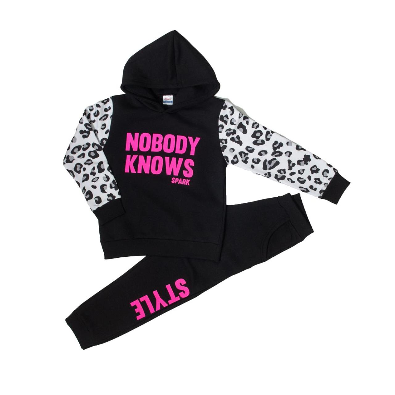 SPARK Σετ φόρμα φούτερ κορίτσι Spark-4455-Black
