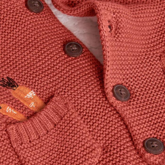 Ζακέτα μπεμπέ πλεκτή unisex Boboli-102104-5169-Orange