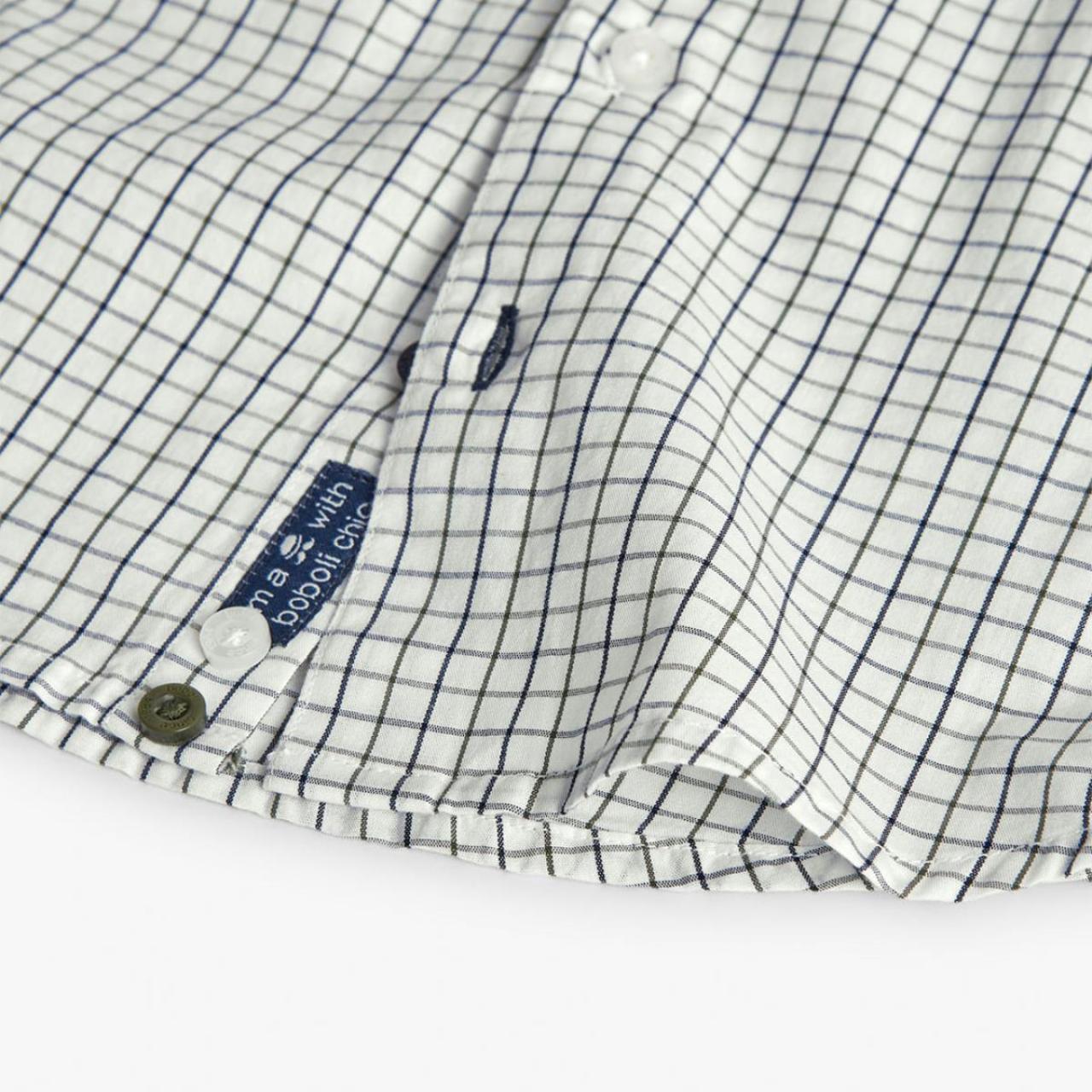 Πουκάμισο υφασμάτινο αγόρι Boboli-732147-9708-White φωτογραφία