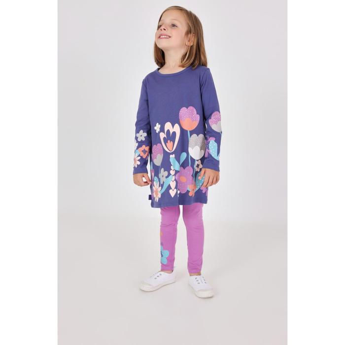 Σετ μακό φόρεμα κορίτσι Boboli-222107-6124-Purple