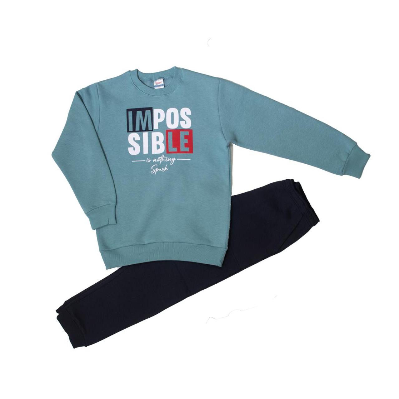 SPARK Σετ φόρμα φούτερ αγόρι Spark-4020-Blue