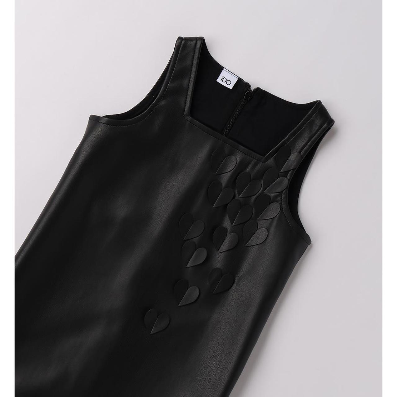 Φόρεμα συνθετικό δέρμα κορίτσι I DO-4.F362-0658-Black