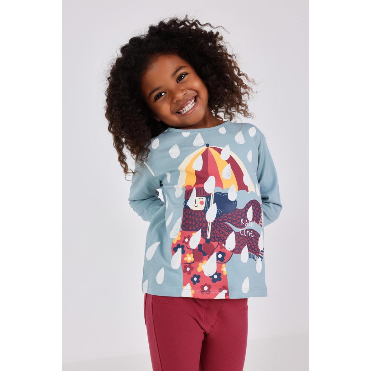 Μπλούζα μακό κορίτσι Boboli-242075-4732-Ciel φωτογραφία